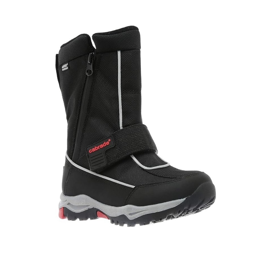 NEW CABRADE Boy's Snow Boot Waterproof enTHERMA-Insulated Nylon Reflective Sz 13